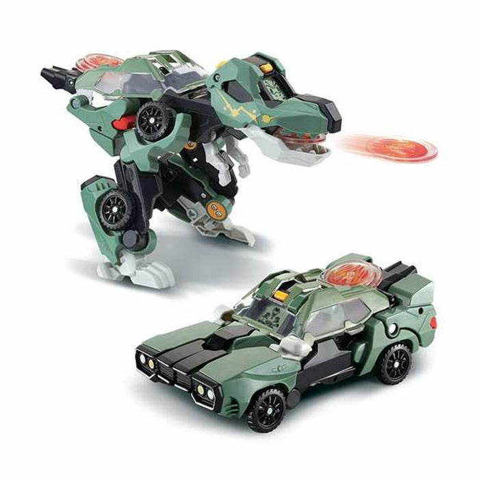 Super Robot Transformable Switch & Go Dinos Sport T-Rex Coche Dinosaurio 22 x 10 cm Sonido