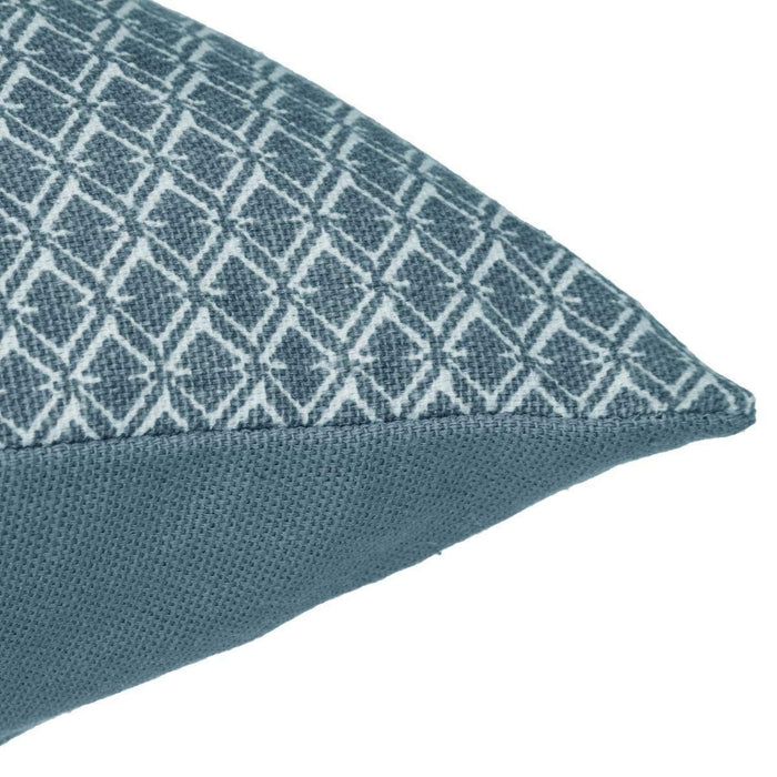 Atmosphera Otto Blue Cotton Cushion (50 x 30 cm)