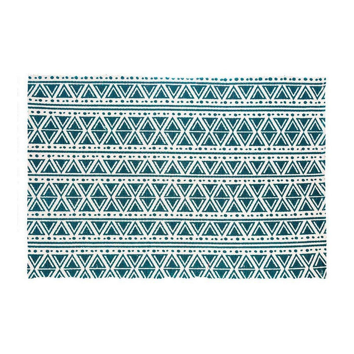 Alfombra Atmosphera Azul Blanco Multicolor 100 % algodón 60 x 90 cm