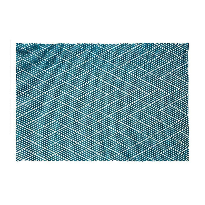 Alfombra Atmosphera Azul Blanco Multicolor 100 % algodón 60 x 90 cm