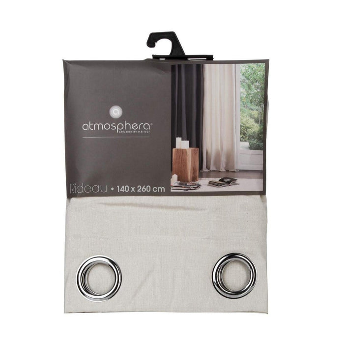 Atmosphera Panama Beige Polyester Curtain (260 x 140 cm)