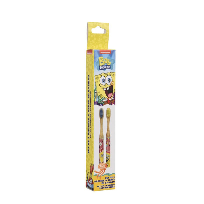 Cepillo de Dientes Para Niños Take Care   Bob Esponja 2 Piezas