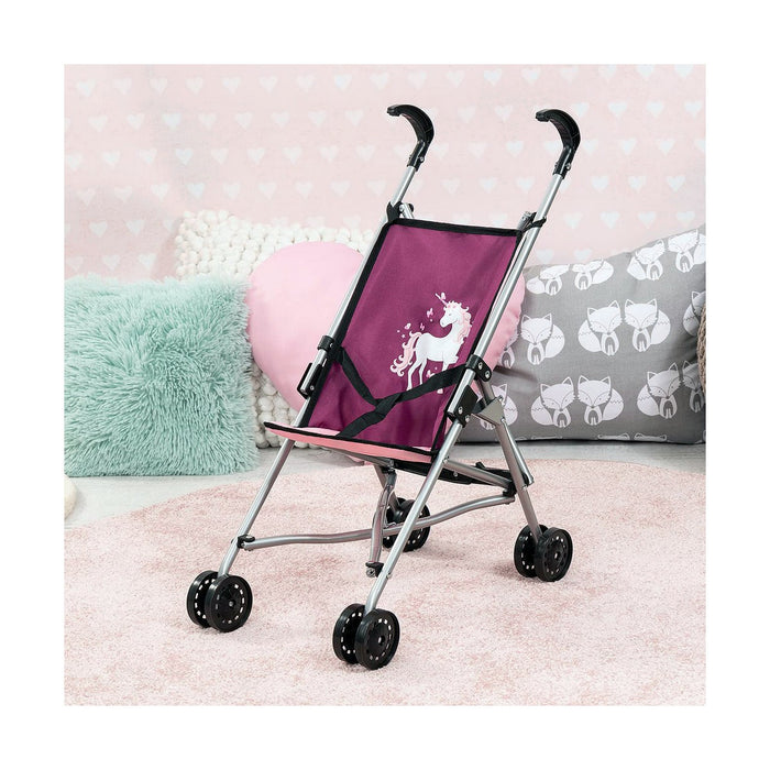 Carrito para Muñecas Reig Morada Paraguas Unicornio