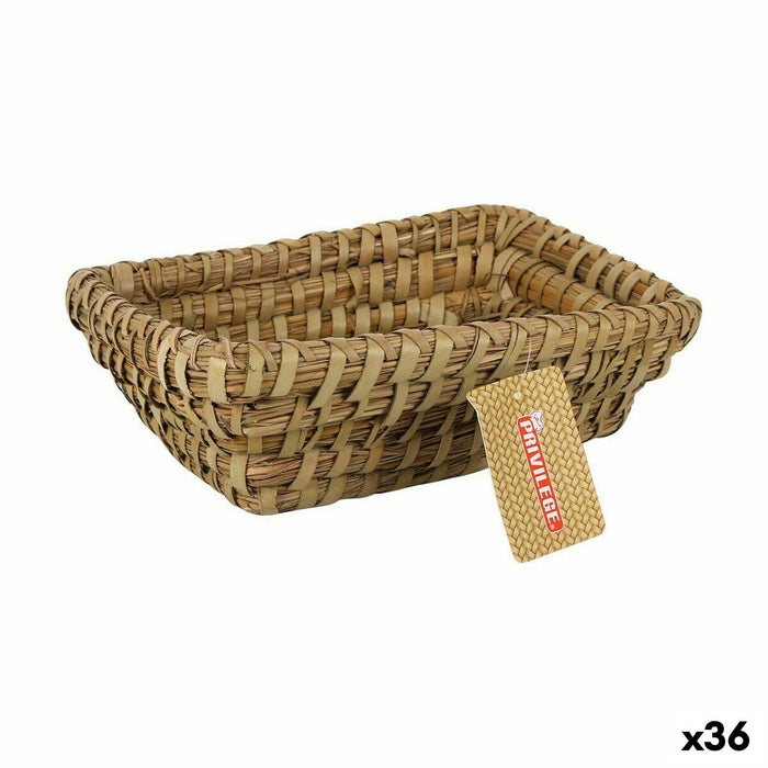 Privilege Korne Brown Wicker Rectangular Multipurpose Basket 20 x 15 x 7 cm (36 Units)