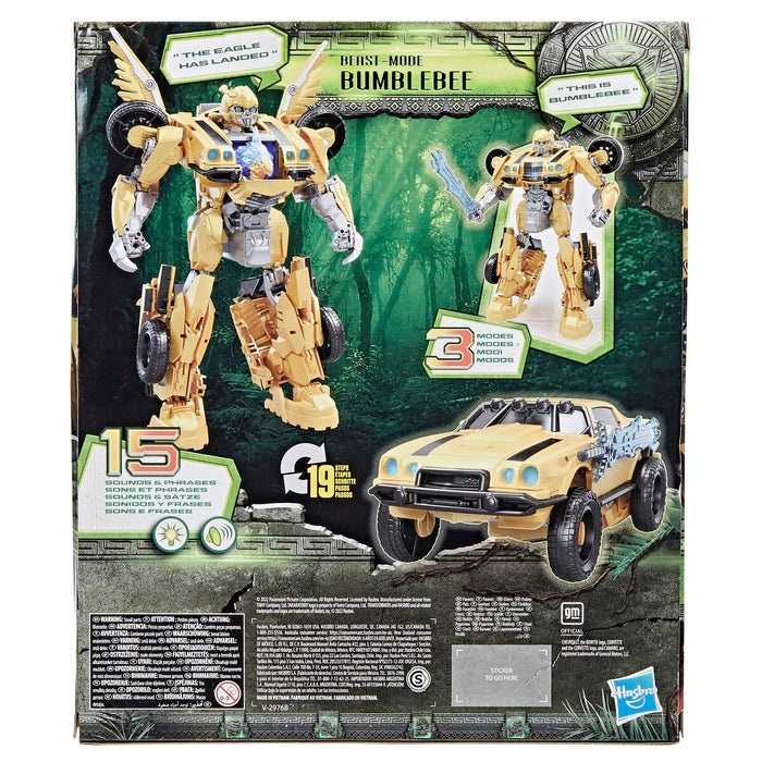 Super Robot Transformable Transformers Beast Mode Bumblebee 28 cm Luces Sonido Accesorios
