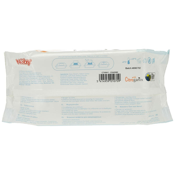 Toallitas Húmedas Nûby CG42080DUFRGEIT Bebé 80 Unidades