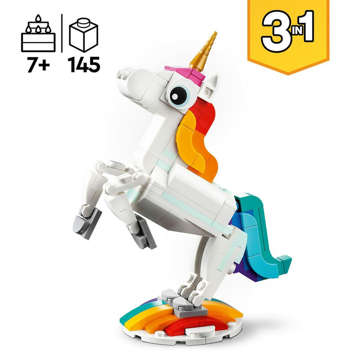 Lego Creator Magic Unicorn Playset 31140 3 in 1 145 Pieces