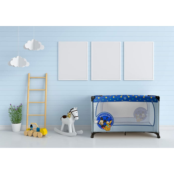 Cuna de Viaje Mickey Mouse CZ10607 120 x 65 x 76 cm Azul