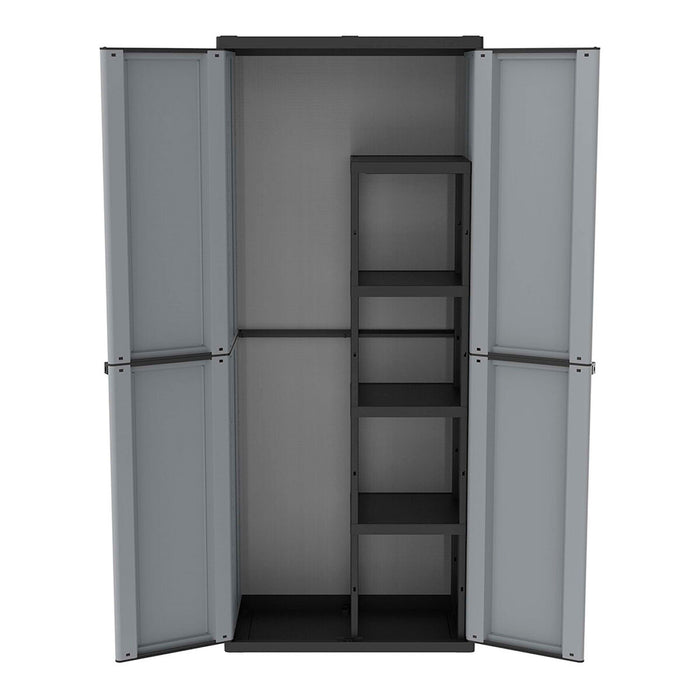 Terry JLine 368 Broom Closet Grey Black/Grey Resin Plastic 68 x 37.5 x 163.5 cm