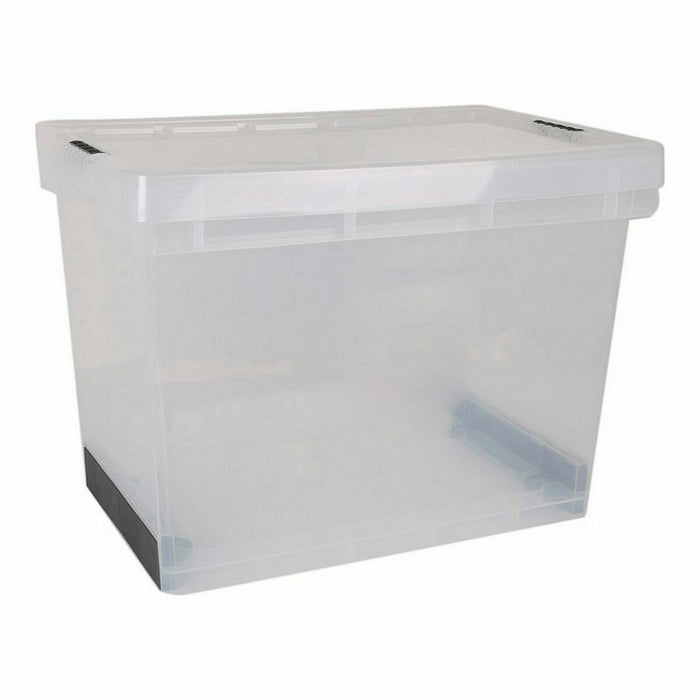 Evolution Transparent Storage Box with Lid 39 x 29 x 20.5 cm (6 Units) (39 x 29 x 20.5 cm)