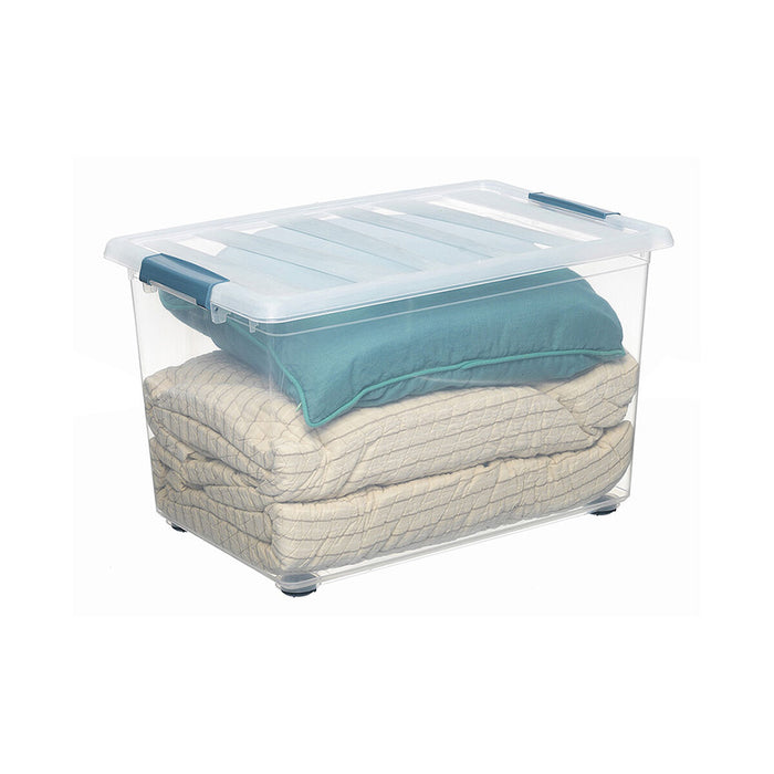 Domopak Living Katla Multipurpose Box With wheels With handles Transparent 57 L (59 x 39 x 36.5 cm)