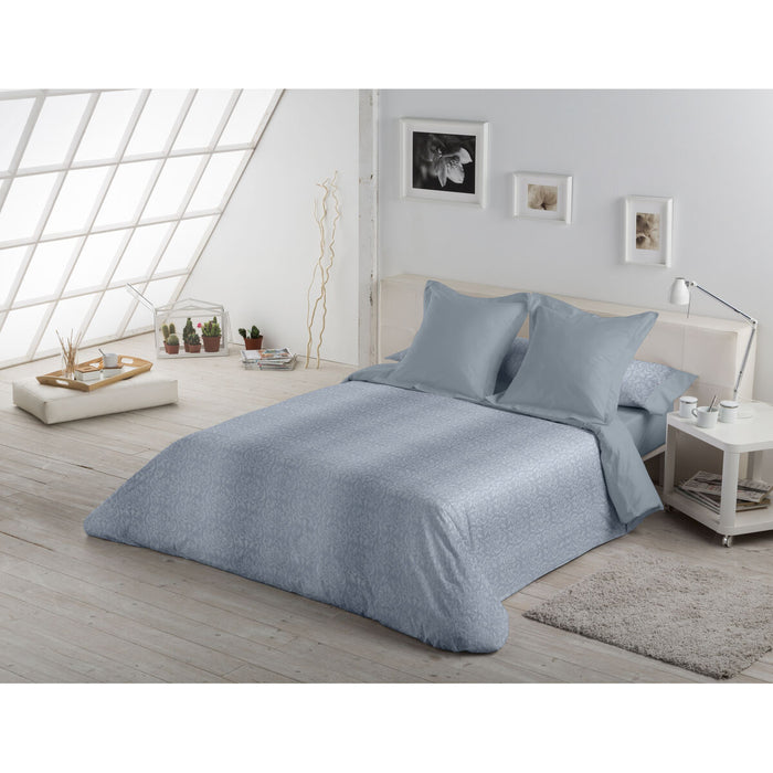 Alexandra House Living Tena Steel Grey Duvet Cover Set 105 cm Bed 3 Pieces