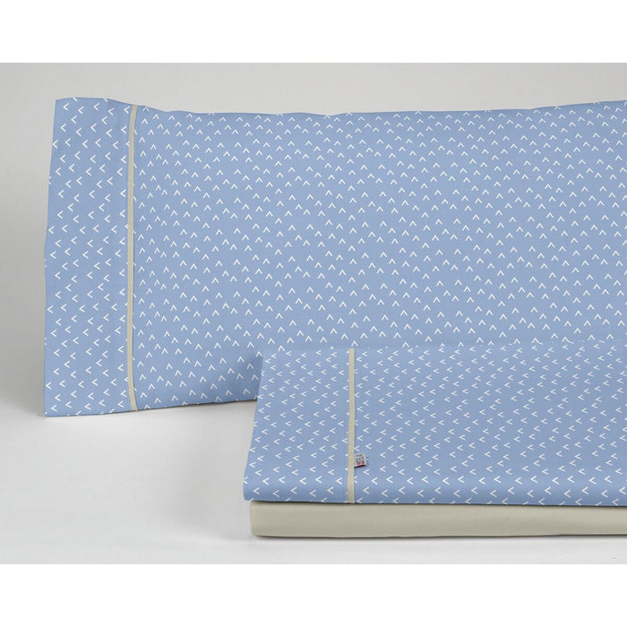Juego de Sábanas Alexandra House Living Estelia Azul Cama de 200 4 Piezas