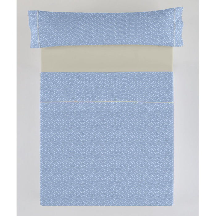 Juego de Sábanas Alexandra House Living Estelia Azul Cama de 200 4 Piezas