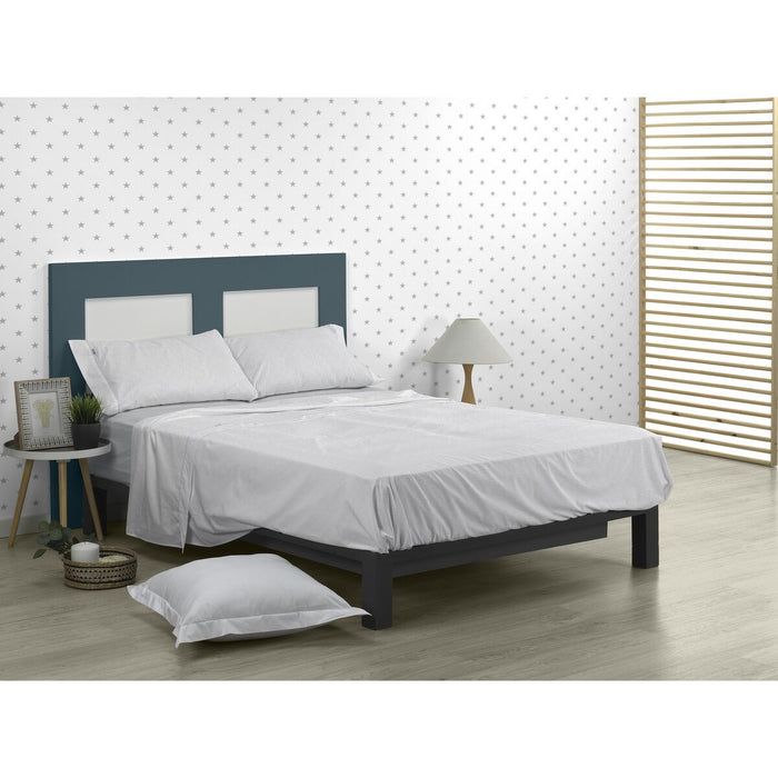 Juego de Sábanas Alexandra House Living Estelia Gris Perla Cama de 150 4 Piezas