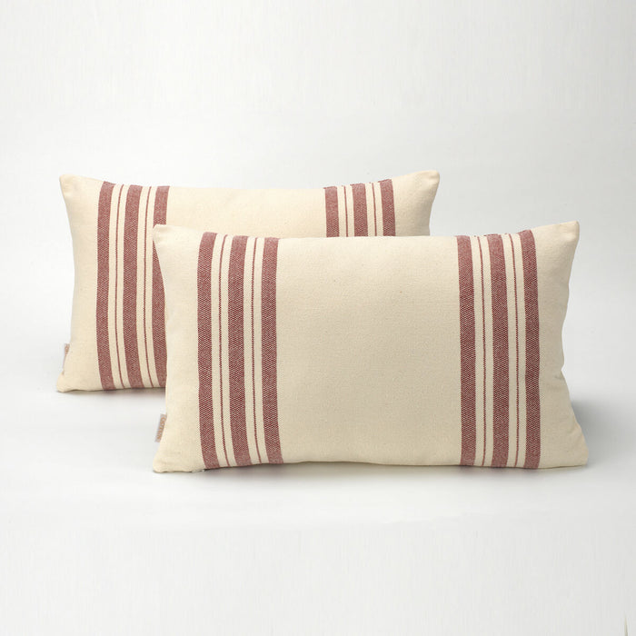 Alexandra House Living Burgundy Cushion Cover 30 x 50 cm 2 Pack