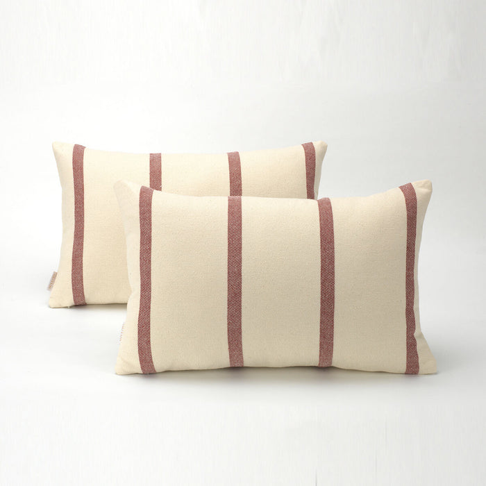 Alexandra House Living Burgundy Cushion Cover 30 x 50 cm 2 Pack