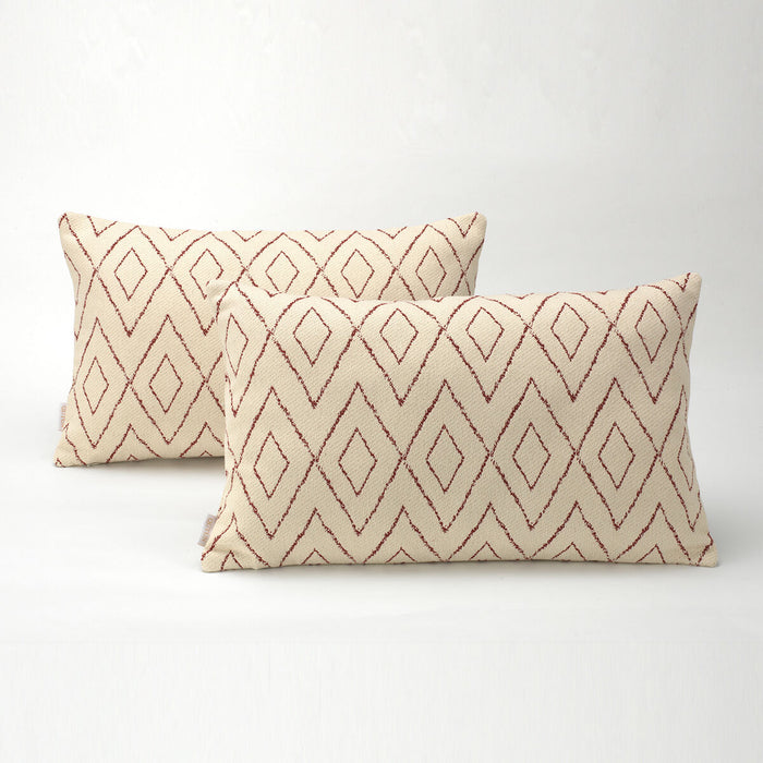 Alexandra House Living Burgundy Cushion Cover 30 x 50 cm 2 Pack