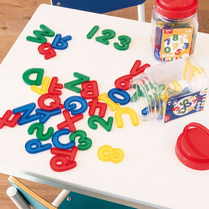 Juego Educativo Apli Números y letras Multicolor Transparente Plástico (24 Piezas)