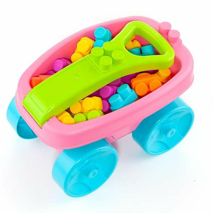 Bloques de Construcción Moltó    20 Piezas Carrito Rosa