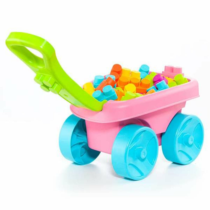 Bloques de Construcción Moltó    20 Piezas Carrito Rosa