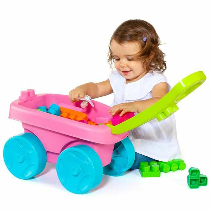 Bloques de Construcción Moltó    20 Piezas Carrito Rosa