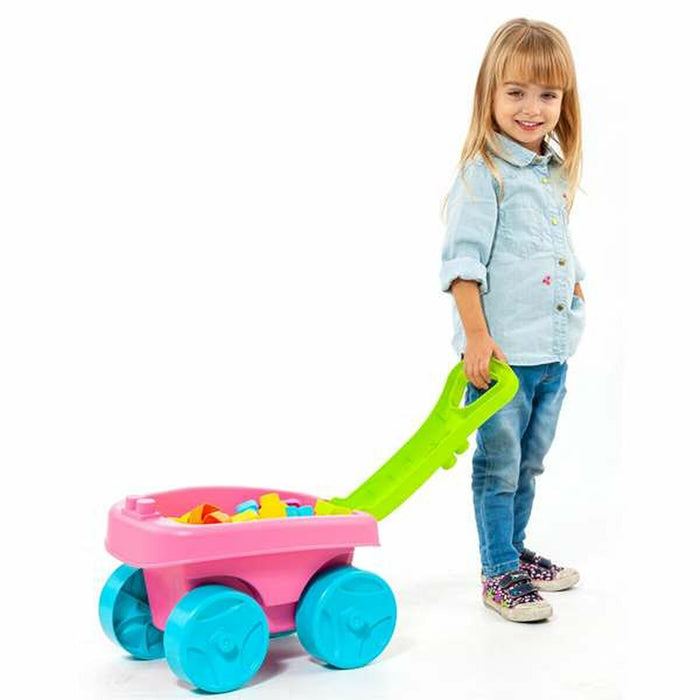 Bloques de Construcción Moltó    20 Piezas Carrito Rosa
