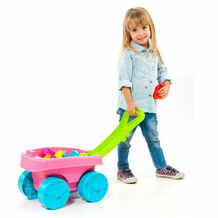 Bloques de Construcción Moltó    20 Piezas Carrito Rosa