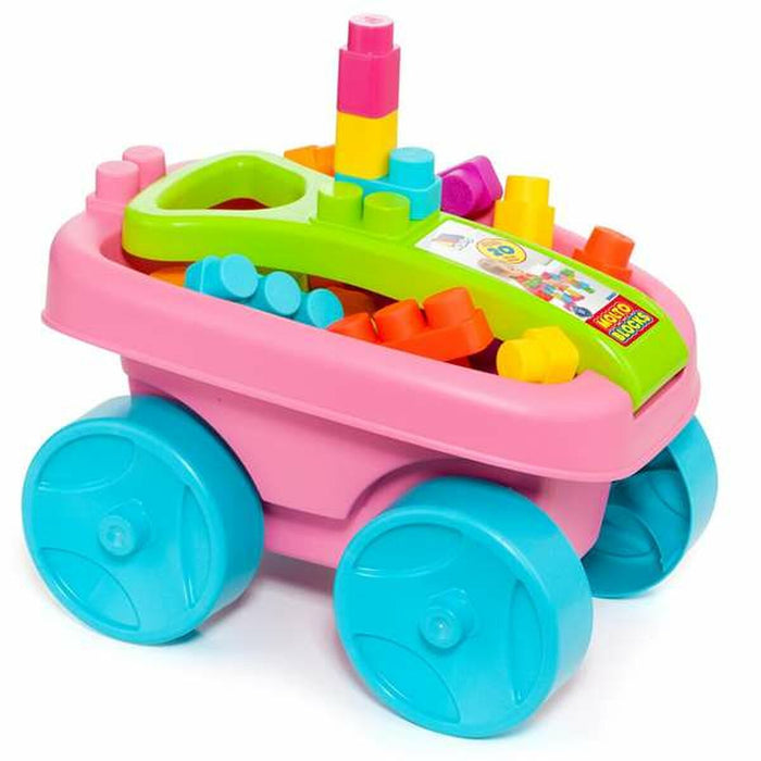 Bloques de Construcción Moltó    20 Piezas Carrito Rosa