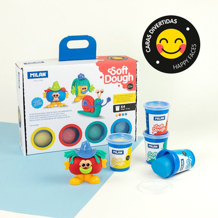 Juego Creativo de Plastilina Milan Funny Faces (33 Piezas)