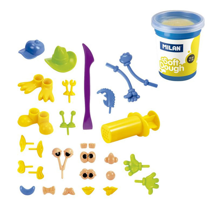 Juego Creativo de Plastilina Milan Funny Faces (33 Piezas)