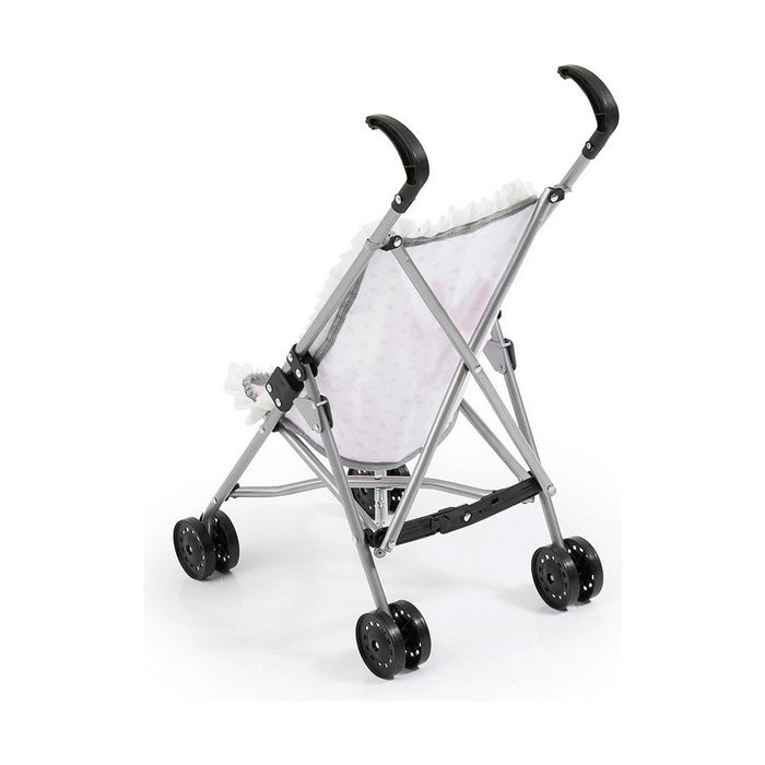 Silla para Muñecas Reig Paraguas Blanco Rosa Lunares