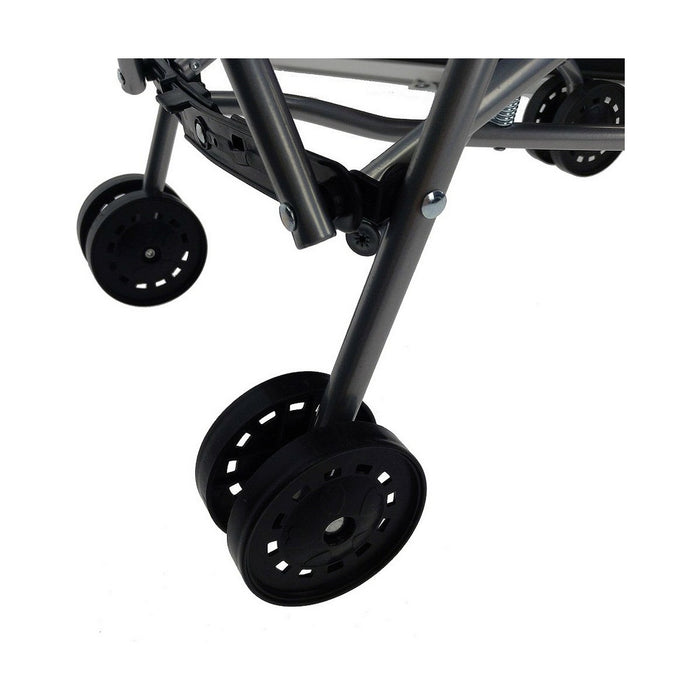 Carrito para Muñecas Reig Paraguas Azul Rosa Lunares