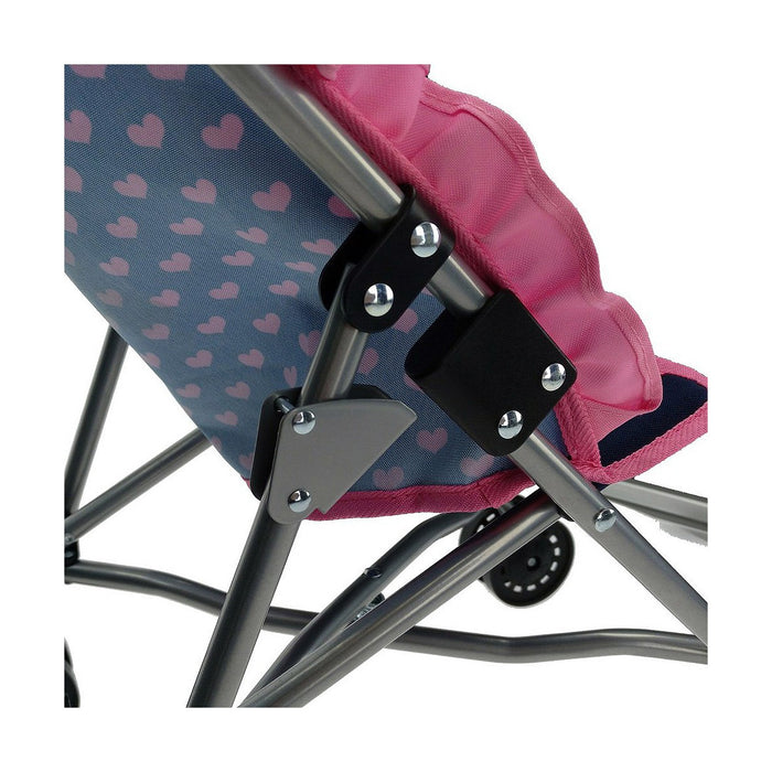 Carrito para Muñecas Reig Paraguas Azul Rosa Lunares