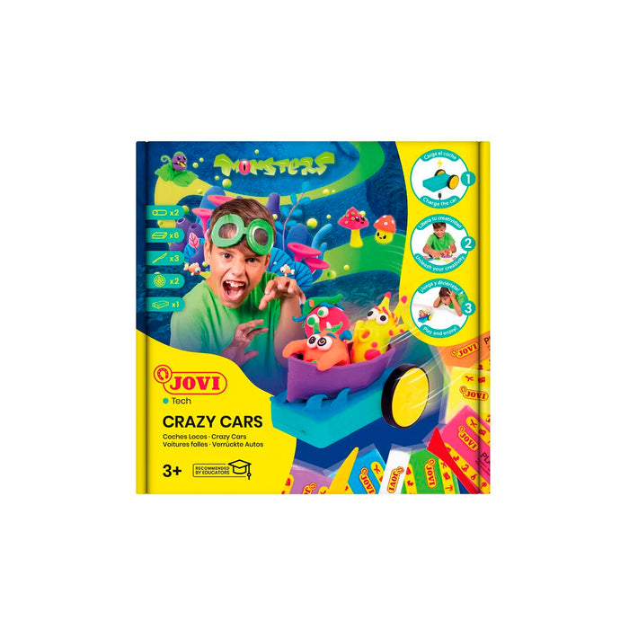 Juego de Plastilina Jovi Crazy Cars Monsters Multicolor (1 Pieza)