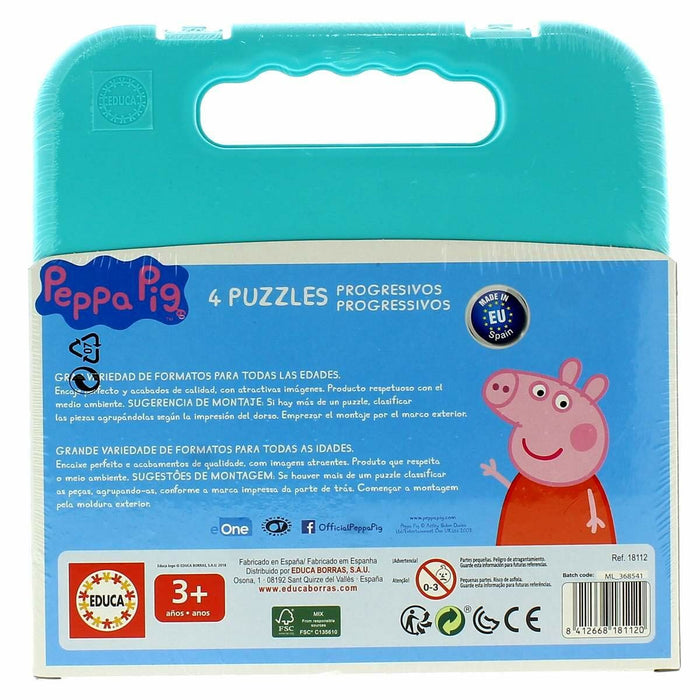 Set de 4 Puzzles   Peppa Pig Cosy corner         16 x 16 cm