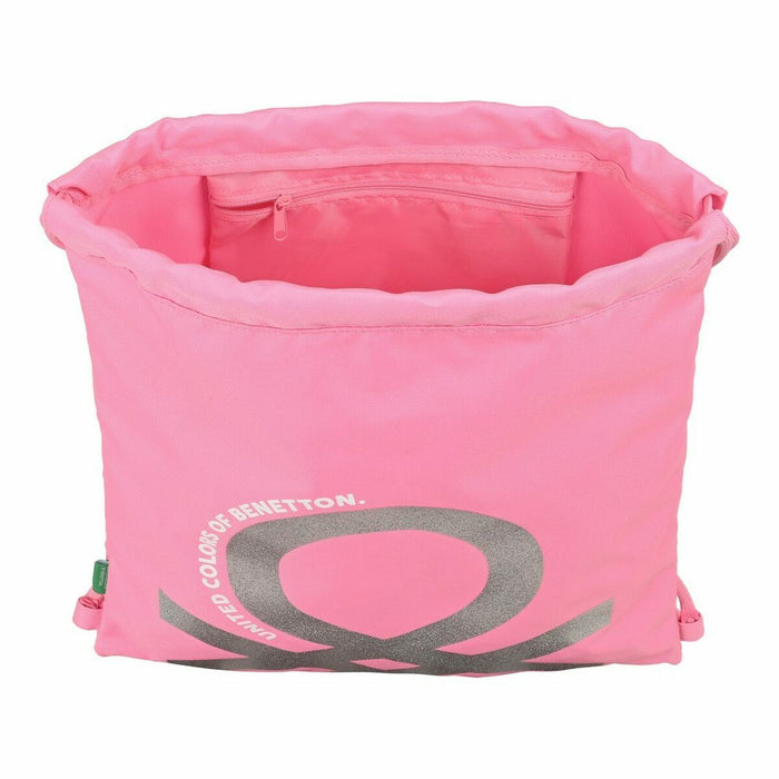 Bolsa Mochila con Cuerdas Safta 612252196 Rosa 35 x 1 x 40 cm