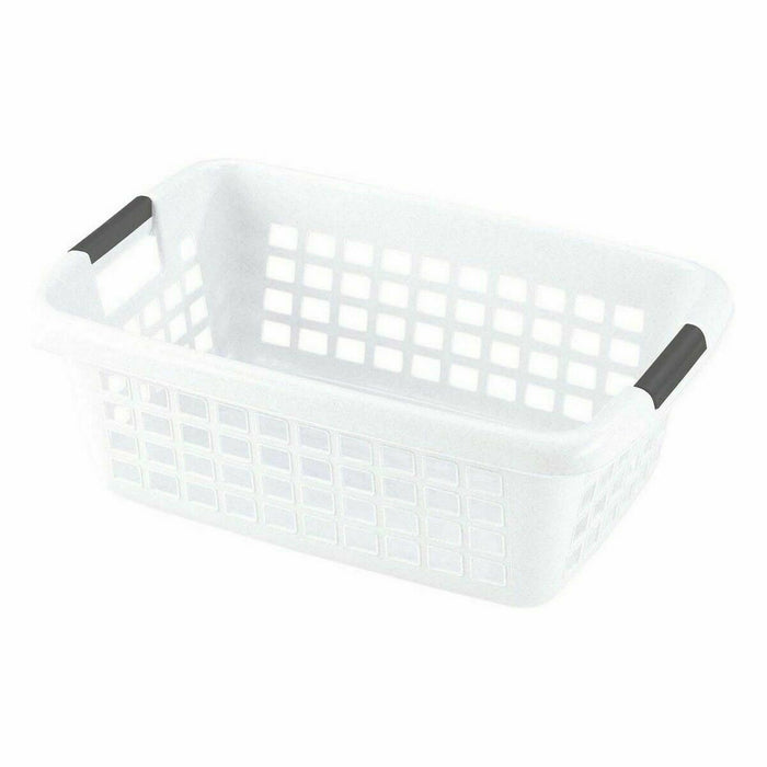 Laundry Basket with Handles White 70 L (6 Units)