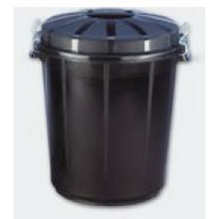 Denox 70 L Black Plastic Waste Bin