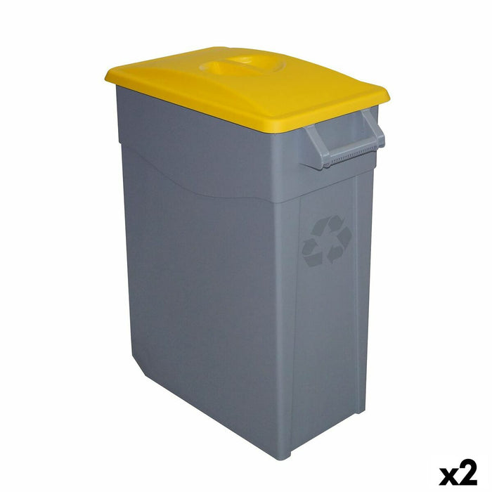 Denox 65 L Yellow Recycling Bin (2 Units)