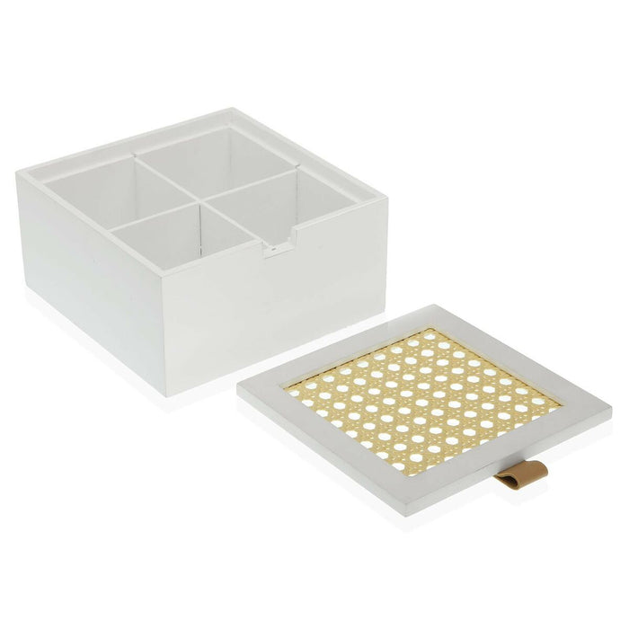 Caja-Joyero Versa Cuadrado Blanco (16 x 8 x 16 cm)