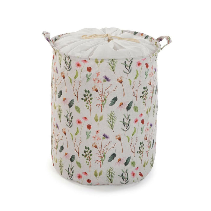 Versa Flowers Polyester Textile Laundry Basket (38 x 48 x 38 cm)