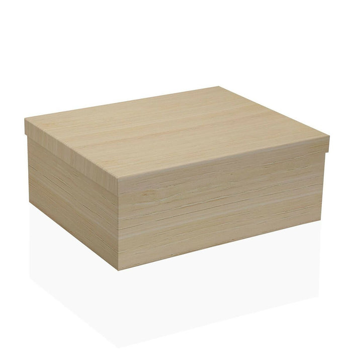Set de Cajas Organizadoras Apilables Versa Madera Cartón 15 Piezas 35 x 16,5 x 43 cm