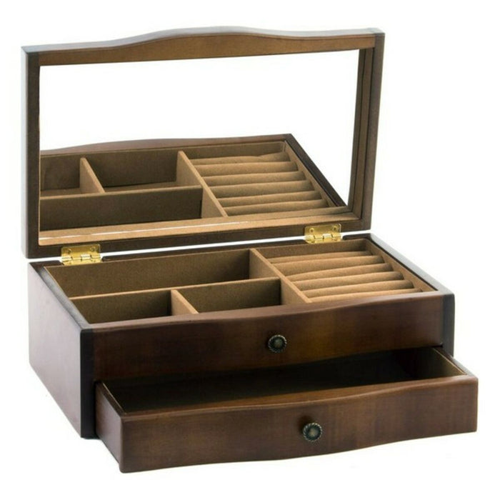 Caja-Joyero DKD Home Decor Marrón Madera MDF 28 x 17 x 10 cm