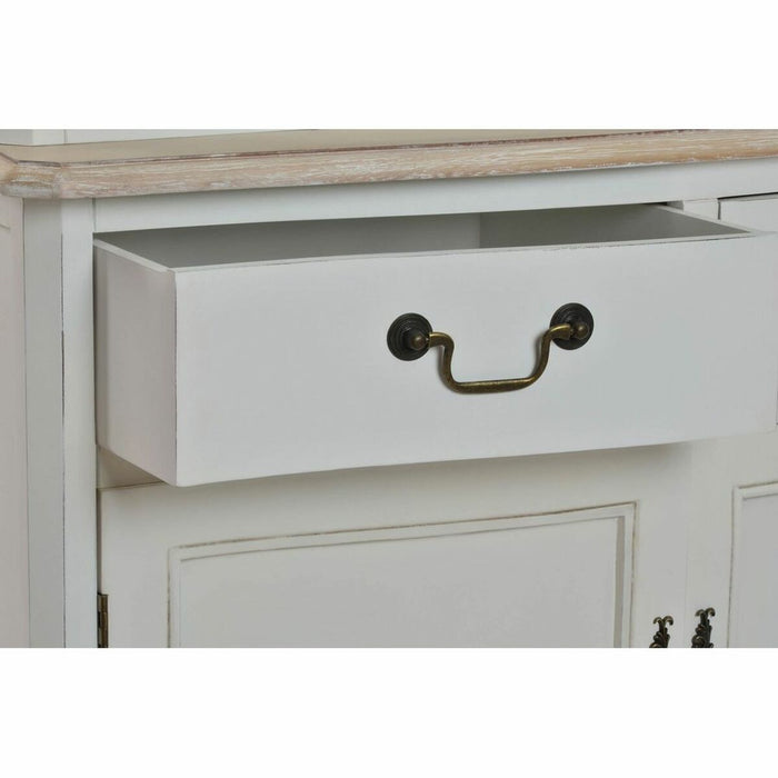 DKD Home Decor Glass Wood Display Case White (88 x 40 x 200 cm)