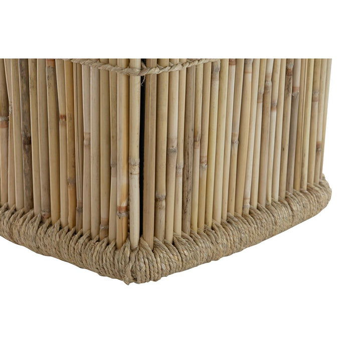 DKD Home Decor Natural Bamboo Rope Basket Set (46 x 46 x 55 cm)