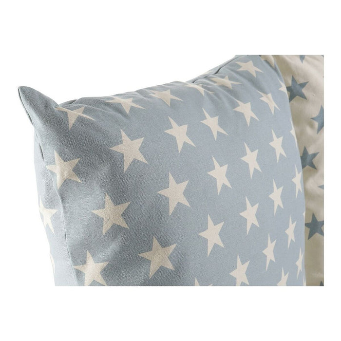 DKD Home Decor Blue Cushion 60 x 10 x 60 cm White Stars (2 Units)