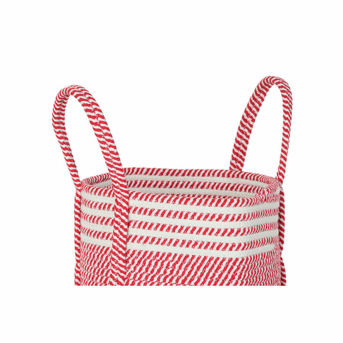 Cesta DKD Home Decor Rojo Beige Gris Boho 30 x 30 x 34 cm (3 Unidades)