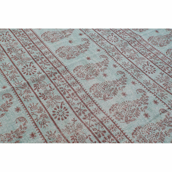 Alfombra DKD Home Decor 120 x 180 x 0,4 cm Azul Poliéster Verde Árabe (2 Unidades)