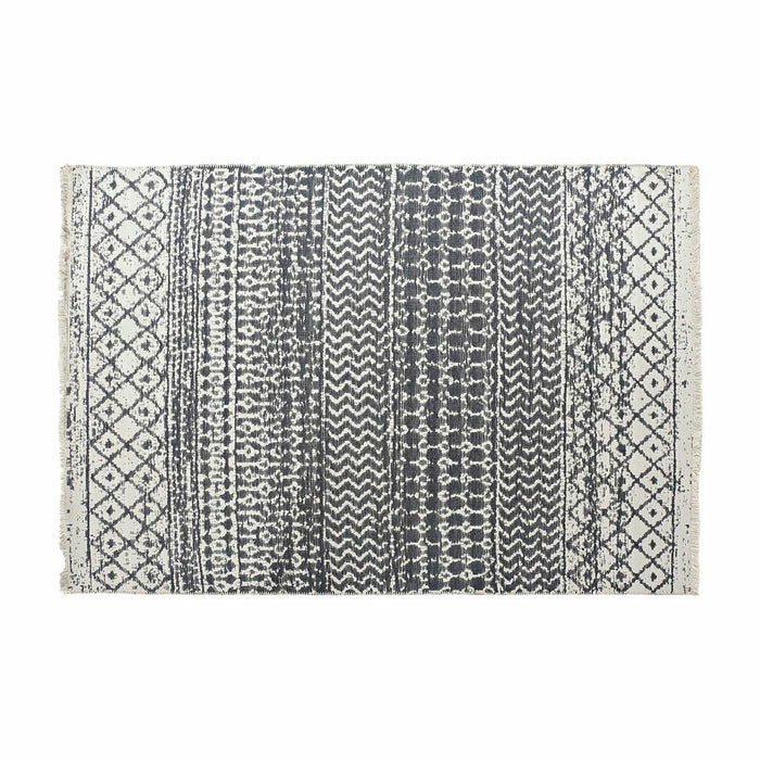 Alfombra DKD Home Decor Blanco Gris Poliéster Algodón (160 x 230 x 1 cm)
